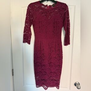 Purple/Burgundy Lace Dress
